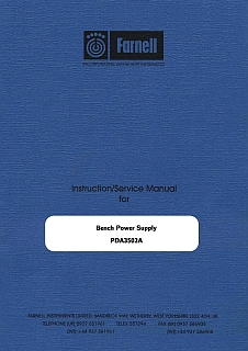 Farnell - PDA3502A Bench Power Supply